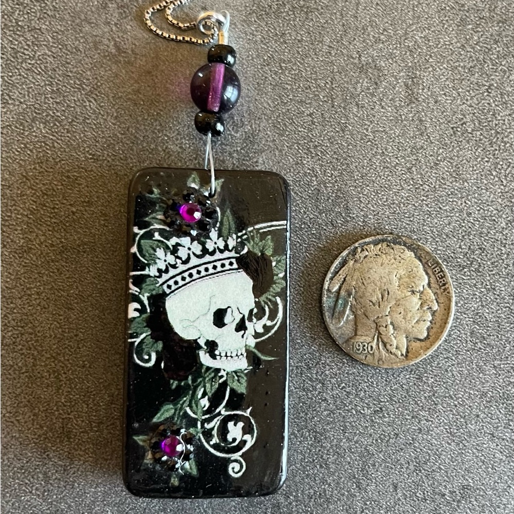 Dia de Los Muertos Domino Pendant